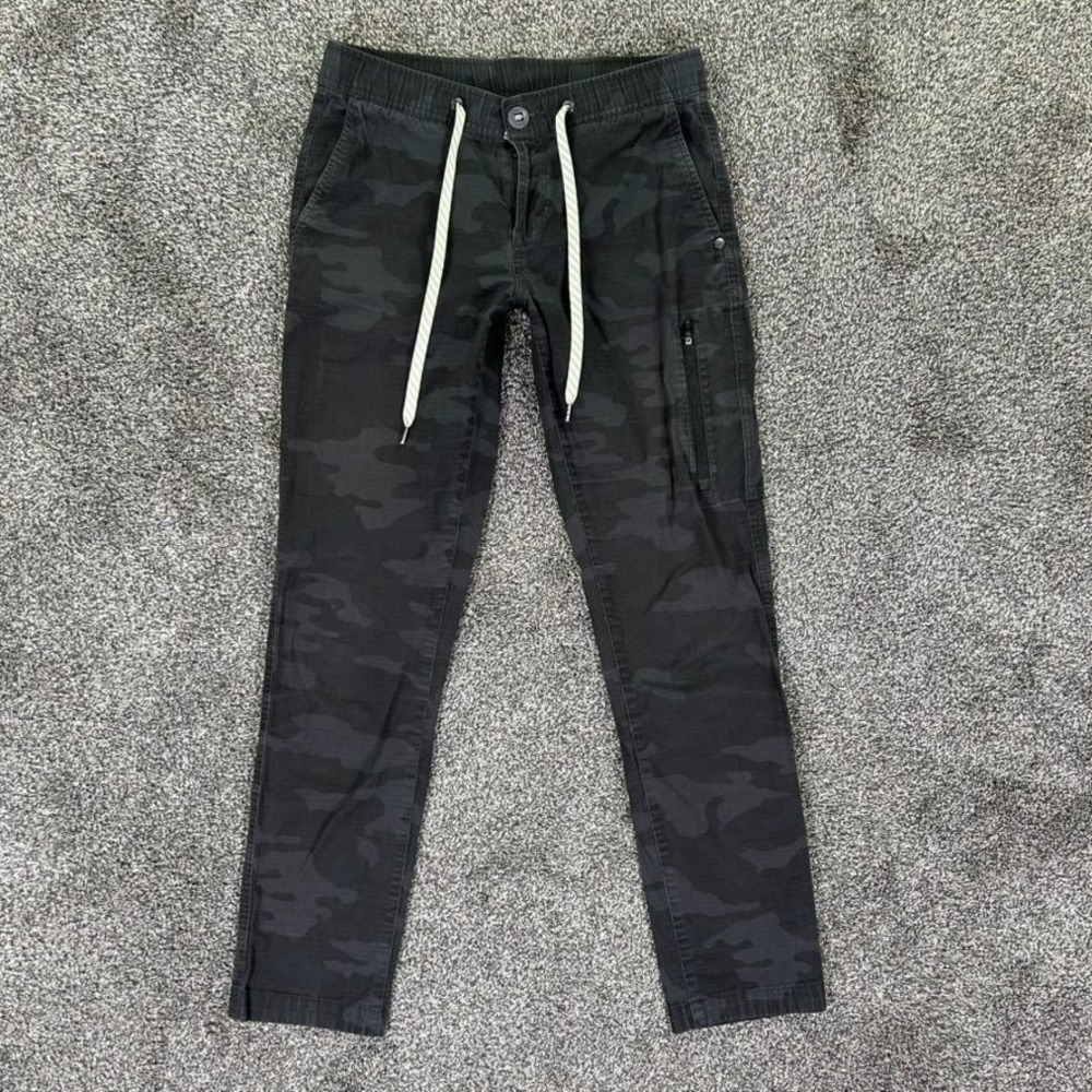 Vuori Ripstop‎ Jogger Pants Womens Black Gray Camo Slim Fit Casual Outdoors READ
